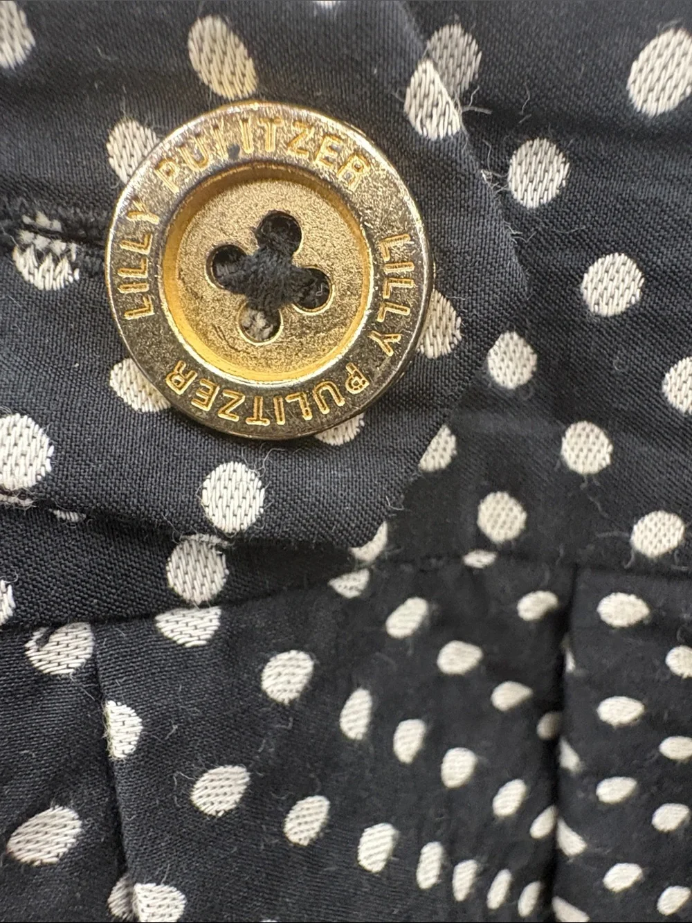 Lilly Pulitzer Classic Black Polka Dot Pencil  Skirt Size 4